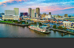 new orleans city skyline representing shackelford location in new orleans louisiana